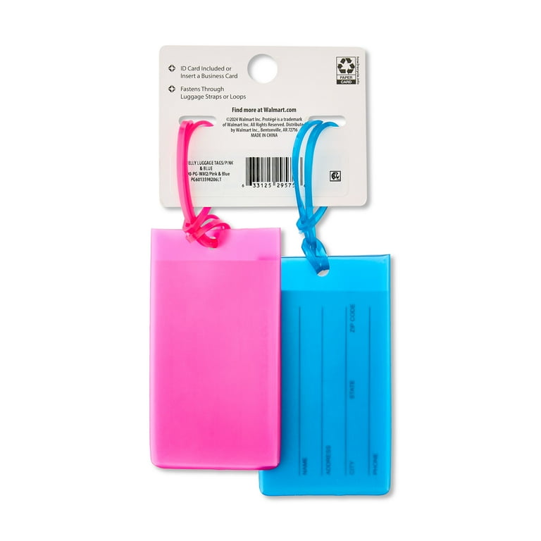 PLAVE ハナカード イベント当選品 MMMM luggage tag Protege Blue and Pink Jelly Luggage Tags Set of 2 Durable PVC