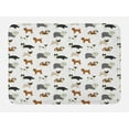 thumbnail image 1 of Dogs Bath Mat, Cartoon Illustrated Domestic Animal Composition Like Pugs Terriers Sheepdogs Canines, Plush Bathroom Decor Mat with Non Slip Backing, 29.5" X 17.5", Multicolor, by Ambesonne, 1 of 2
