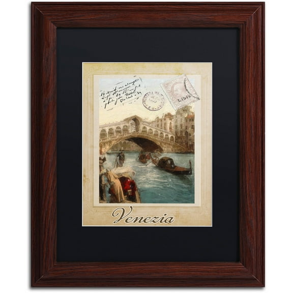 Trademark Fine Art "European Vacation I" Canvas Art by Color Bakery Black Matte, Wood Frame