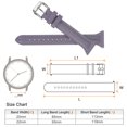 thumbnail image 2 of Genuine Leather Watch Band 22mm Quick Release Elegant Top Grain Replacement Strap Purple/Silver Tone, 2 of 6
