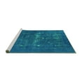 thumbnail image 2 of Ahgly Company Machine Washable Indoor Square Persian Turquoise Blue Bohemian Area Rugs, 3' Square, 2 of 4