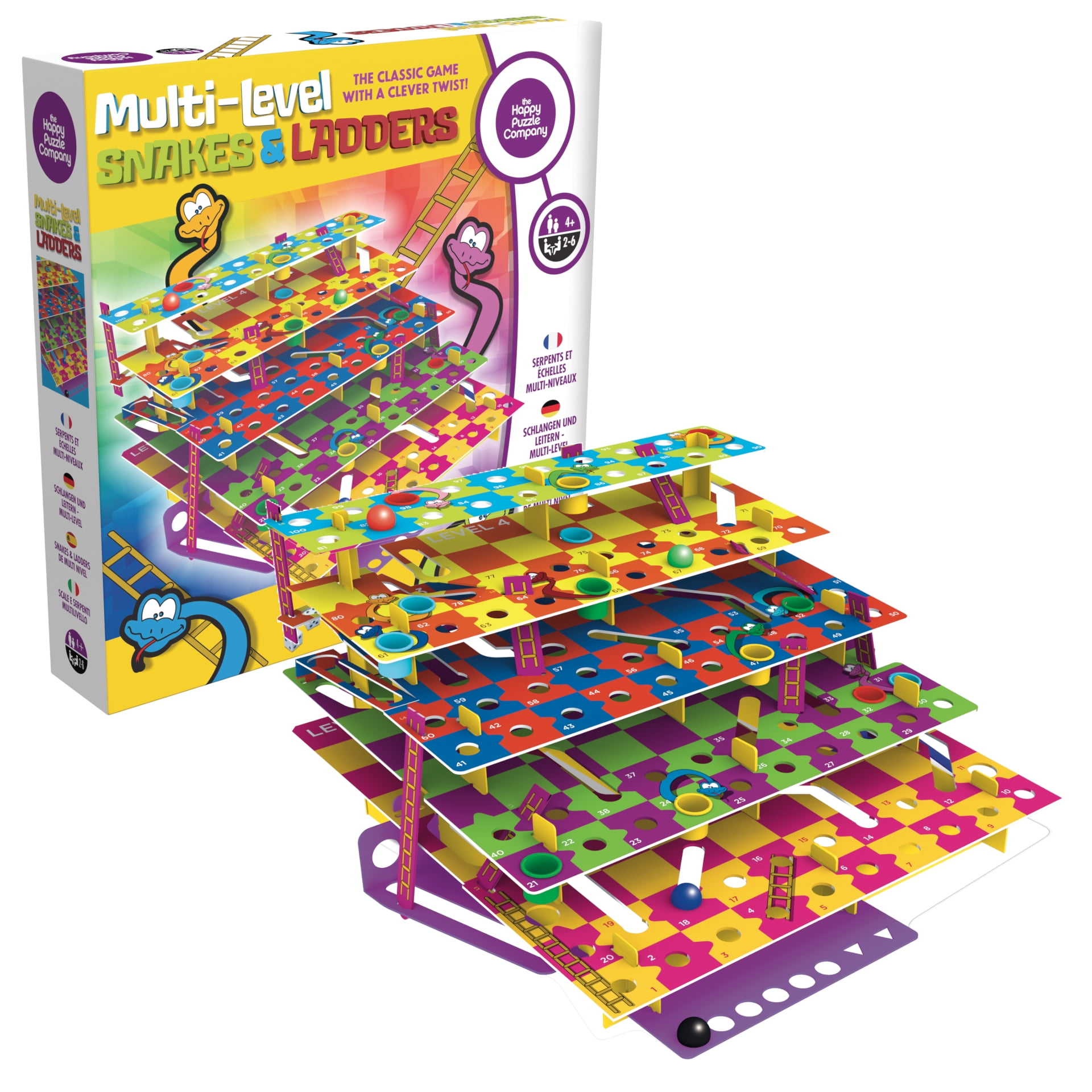 Happy Puzzle Co - Multi Level Snakes and Ladders - Walmart.com