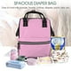 thumbnail image 5 of Disketp Pink Mochila de Pañales de Gran Capacidad con Múltiples Bolsillos, Mochila de Viaje Multifuncional para Bebé, Unisex, Moderna y Resistente, 5 of 6
