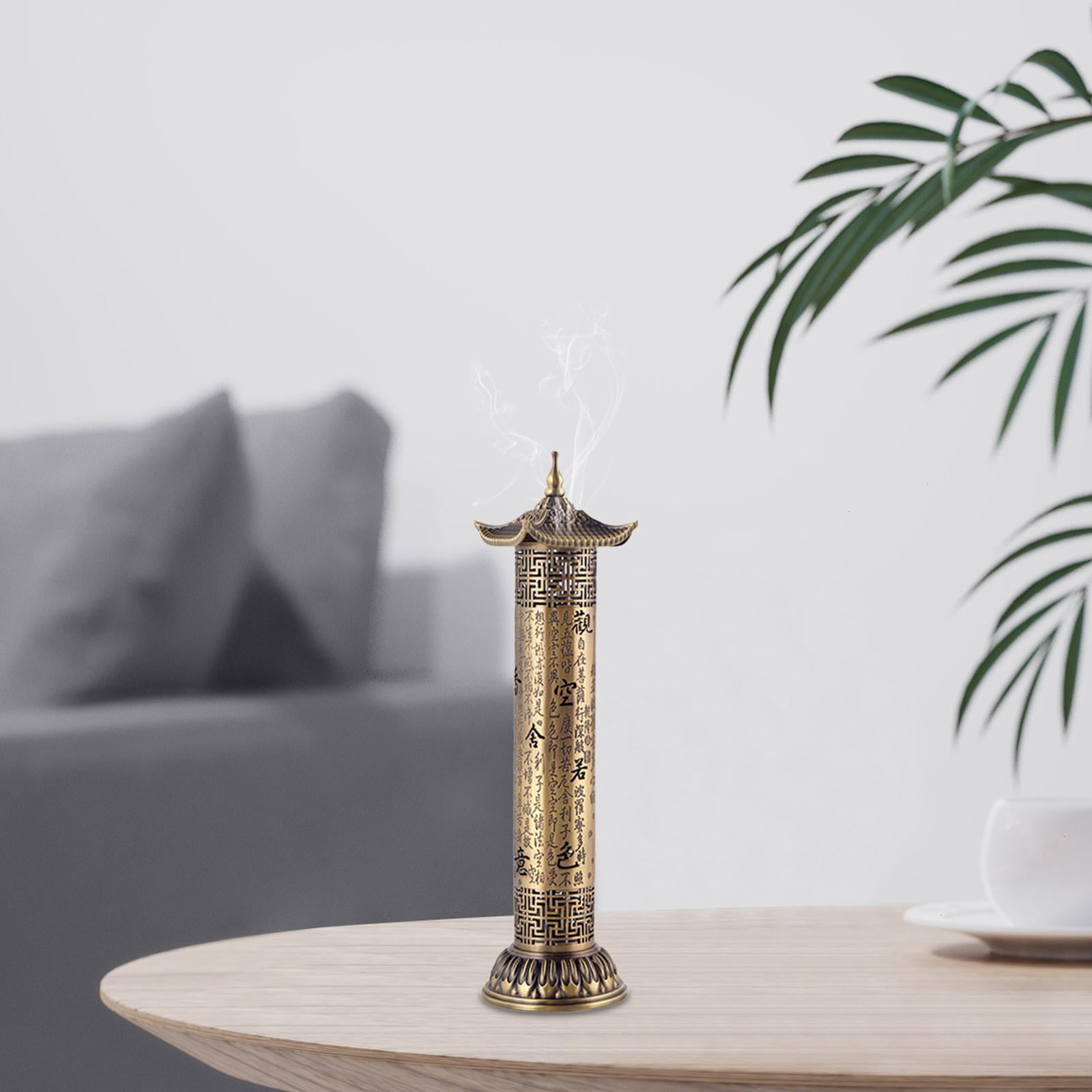 WLPZXP Incense Burner Ash Catcher Incense Stick Holder Censer for Holiday Bedroom Hotel Gold
