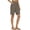 Khaki, variant on Women's Cotton Linen Pants for Spring and Summer 2026 High Waisted Buttoned Five Quarter Pants Beach Casual Vacation Pants Khaki XXL