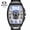 Black shell white surface silver machine, variant on Men's Fashion Skull Hollow Automatic Mechanical Watch