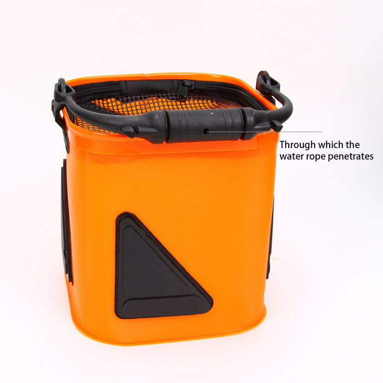 UDIYO Fishing Bucket Box Large Capacity Collapsible Zipper Closure