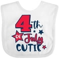 thumbnail image 3 of Inktastic 4th of July Cutie with Stars Boys or Girls Baby Bib, 3 of 4