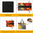 thumbnail image 3 of Colored Grid Geometry Picnic Blanket Waterproof Outdoor Beach Blanket Hand-held Pad Suitable for Travel, Camping, Beach, Family Gatherings, 3 of 7