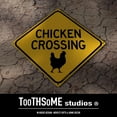 thumbnail image 2 of Chicken Crossing Tin Road Sign, 2 of 5