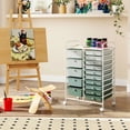 thumbnail image 5 of Resenkos 15-Drawer Utility Rolling Cart - Multi-Use Storage Solution, Lime Green, 5 of 8