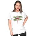 thumbnail image 4 of Pray Hard Hunt Deer Christian Hunter Womens Slim Fit Graphic Tee Brisco Brands M, 4 of 5