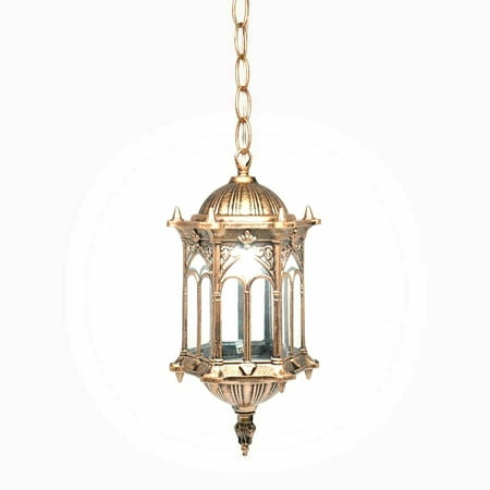 

OUKANING Vintage Glass Pendant Light Outdoor Hanging Lamp