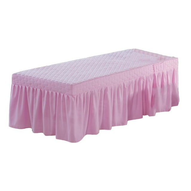 DOLITY Ensembles de Draps pour Table de Massage, Couvre-Lit de Beauté Antidérapant Uni Trois Rose