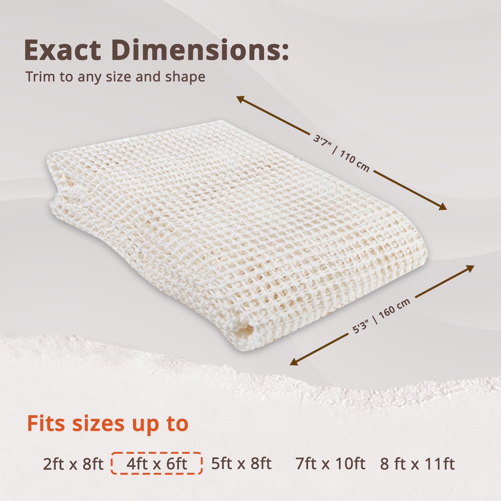 Rug Branch Rug Pad Ivory 4X6
