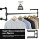 thumbnail image 5 of Perchero Industrial en Pared 120cm Barra de Ropa para Colgar Pared Colgador Estante de Ropa Desmontable Resistente Barra Colgante Multiusos para Clóset Tubo para Colgar Ropa Balcón Dormitorio 4 Bases, 5 of 8