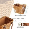 thumbnail image 2 of Rinapi Kids Bike Basket Front, Kids Scooter Basket, Cute Square Wicker Bicycle Basket for Boys Girls, 2 of 3