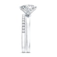 thumbnail image 3 of Rosec Jewels Certified Lab Grown Diamond Wedding Bridal Ring Set - 1 Carat Princess Cut Engagement Ring with Enhancer - EF-VS Grade, 18K White Gold, US 12.00, 3 of 8