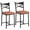 Brown-2pcs, variant on TEQIN Bar Stools Set,Upholstered Bar Chairs with Back and Footrest,Thick Cushion Bar Chairs,Counter Height Barstools for Kitchen Island Apartment Counter Bar