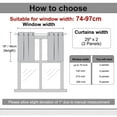 thumbnail image 5 of Unique Bargains Blackout Window Curtains Kitchen Panels Set of 2 Navy Blue 29" x 18", 5 of 8