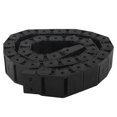 thumbnail image 1 of 18mm x 37mm Black Flexible Semi Enclosed Cable Drag Chain 1M 39.4", 1 of 8