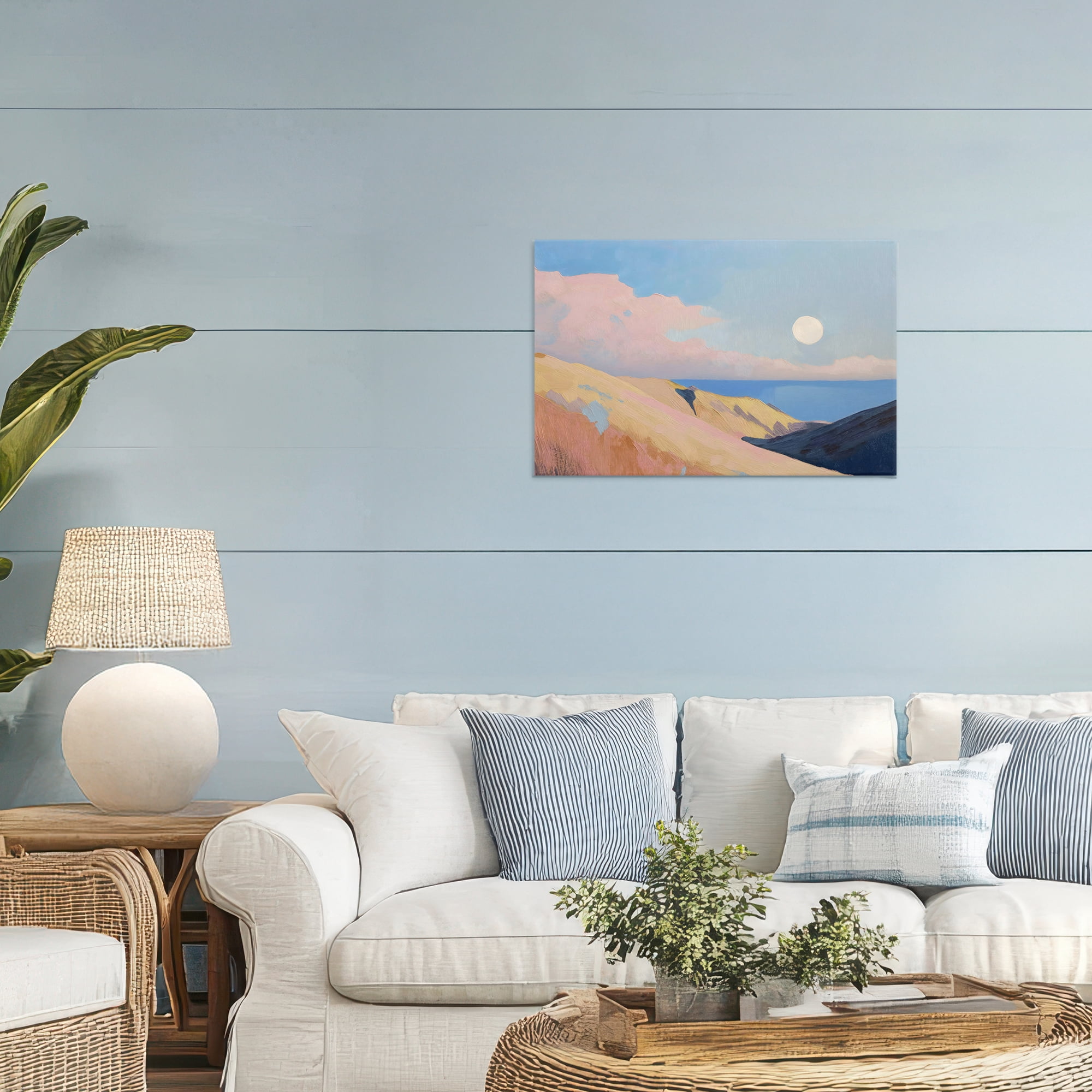 Stupell Industries Pink Hills At The Ocean Canvas Wall Art, design by Gina Kelly