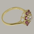 thumbnail image 4 of LBG British Made 14k Yellow Gold Cultured Pearl & Pink Tourmaline Womens Statement Ring - 33 size options - Size 7, 4 of 6