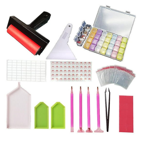 43 Pcs Plastic Graffiti Art Brain Training Preschool Draw Diamond Set