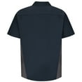 thumbnail image 2 of Workwear Outfitters Men's Short Sleeve Diaomond Plate Shirt Navy, XL, 2 of 2