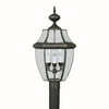 Forte Lighting - Cambridge - 3 Light Outdoor Post Lantern-24 Inches Tall and 12