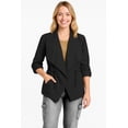 thumbnail image 1 of Gabardina con estilo solapa de cascada Negro GD / XG, 1 of 2