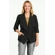 thumbnail image 1 of Gabardina con estilo solapa de cascada Negro CH / MD, 1 of 2