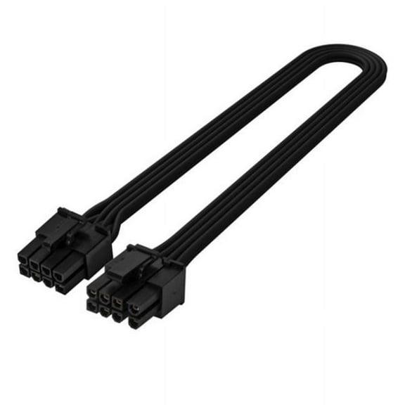 350 mm 12V 2 x EPS-ATX 8 Pin to PCIe Standard Full-Length PSU Cable, Black