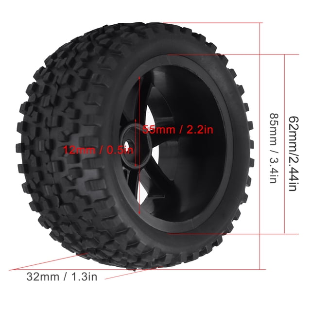 12Mm Hex Rc Wheels 14Mm On Road Rc Tires Rubber 4Pcs 1 10 Rc Truck Rubber Tire Wheel Tyre For Zd Racing Buggy Crawler Car White