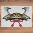 thumbnail image 6 of Ambesonne Japanese Jigsaw Puzzle Durable Cardboard, Samurai Kabuto, 1000 pcs, Grey Vermilion Yellow, 6 of 6