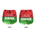 thumbnail image 3 of Hirioo Watermelon Hello Summer for Women's Double Layer Athletic Shorts High-Performance Gym Shorts with Inner Pocket, Elastic Waistband-Large, 3 of 7