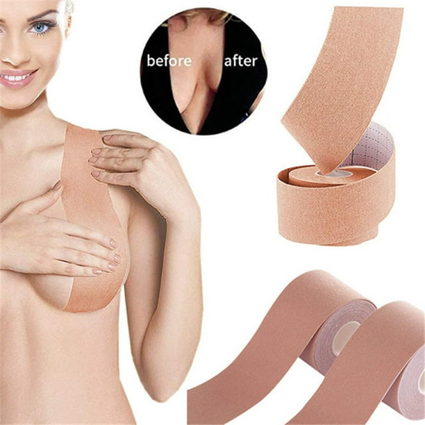 Carevas 1 Roll 2.5M/5M Lift Tape Boob Tape Women Nipple Covers Push Up Bra  Body Invisible Adhesive Bras Bralette Pasties 
