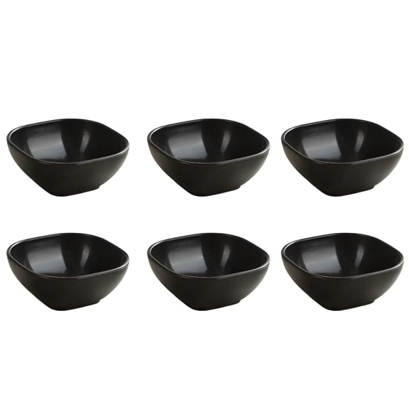 ACDANC 2026 New 6 Pack Small Plastic Bowls - Unbreakable Wheat Straw Dipping & Prep Bowls,4 Inches Square Seasoning Plates,Perfect for Side Dishes,Dessert,Snack Cups (White)