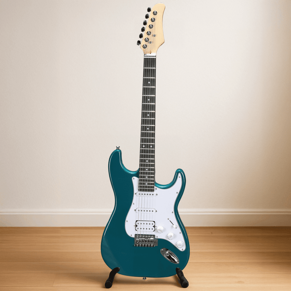 Tcbosik 39" Electric Guitar with 5W Amp, Bag and Strap, Starter Guitar Kit for Beginners with Amp Wire, Tremolo Arm and Wrench Tool, Lake Blue