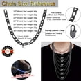 thumbnail image 5 of PROSTEEL Black Figaro Chain Necklace 9mm 26 Inches Fashion Stainless Steel Birthday Valentines Day Jewelry Gift for Men Women Adults Age, 5 of 7