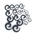 thumbnail image 2 of 18pcs Acrylic Stretcher Spiral Taper Ear Expander 9 Sizes Gauge - Black, 2 of 5