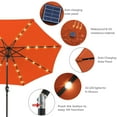thumbnail image 6 of ABCCANOPY 7.5ft Patio Solar Umbrella LED Outdoor Umbrella with Tilt and Crank, Orange, 6 of 9
