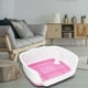 thumbnail image 5 of Bandeja para orinal para perros de interior con pared de protección, diseño de para baño, bandeja de entrenamiento para orinar, soporte par Rosado Salvador Inodoro con bandeja de arena, 5 of 8