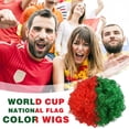 thumbnail image 4 of Peluca de color bandera para la peluca – Peluca afro tricolor explosión, fibra sintética ligera, gorra, talla única, accesorio reutilizable para ferias, 4 of 5
