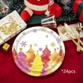 thumbnail image 2 of Virelaxpo 24-Pack Christmas Themed Paper Plates for Party Supplies and Holiday Gatherings,Disposable Dinnerware for Festive Celebrations, 2 of 7