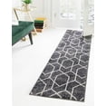 thumbnail image 1 of Rugs.com Eco Trellis Collection Rug – 12 Ft Runner Charcoal Gray Medium Rug Perfect For Hallways, Entryways, 1 of 9