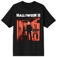 thumbnail image 5 of Halloween II Logo Michael Myers on reddish hospital background on Black Short Sleeve Adult T-Shirt-3XL, 5 of 7