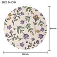 thumbnail image 2 of Round Tablecloth flower Waterproof 60 Inch Polyester Table Cover Stain Wrinkle Free for Kitchen Use, 2 of 5