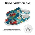 thumbnail image 6 of Daiia Japanese Koi Print Women’s Fuzzy Slippers Memory Foam Lightweight House Shoes Cozy Loafer Flannel House Shoes-42/43, 6 of 7