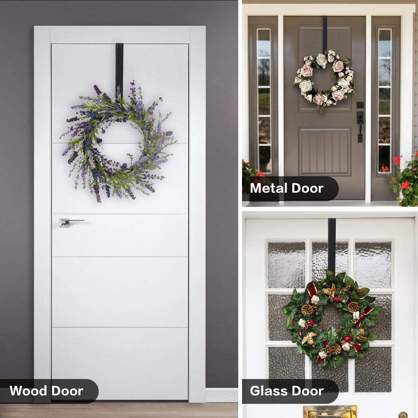 Adjustable wreath hanger for front door sale